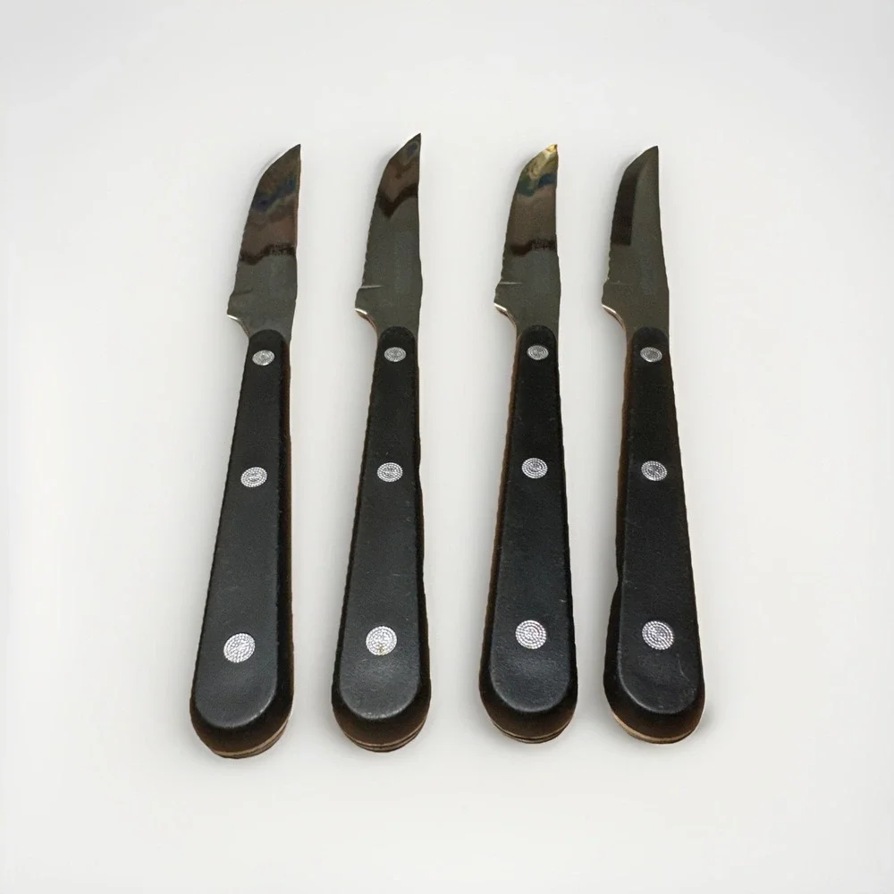 J.A. Henkels International Ever Sharp (4) Scalloped Blade Steak Knife JAPAN‎ VTG
